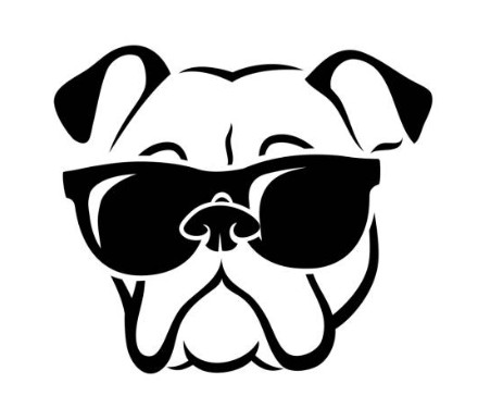 glasses bulldog